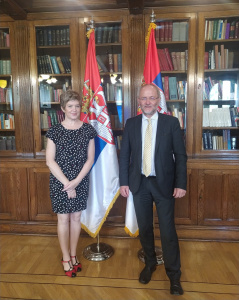 17 June 2022 National Assembly Deputy Speaker Elvira Kovacs and Bundestag member Volkmar Klein